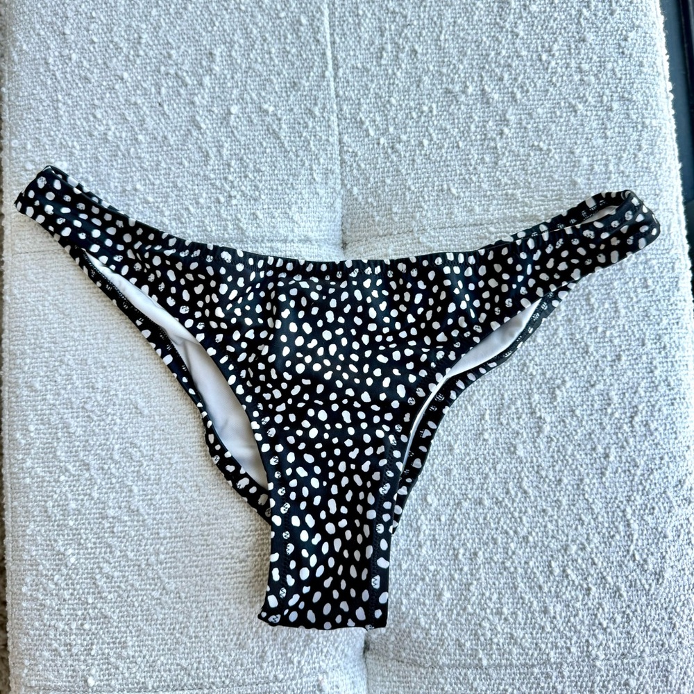Victoria's Secret Black and White Spotted Bikini Bottom
